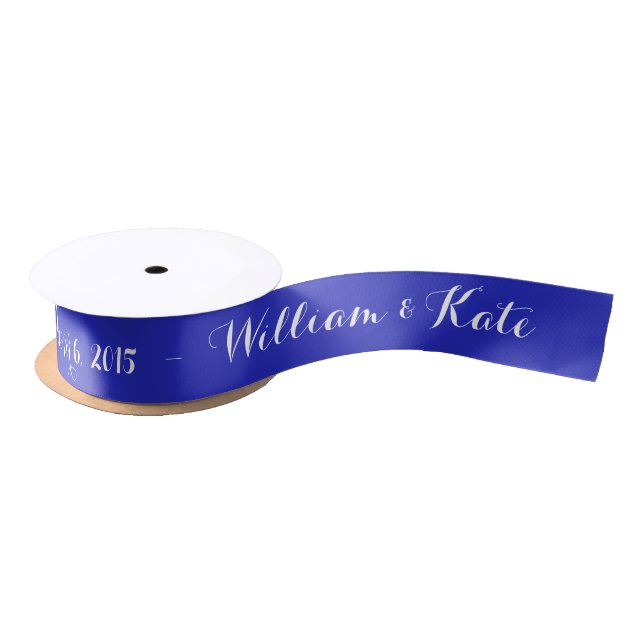 Personalised wedding ribbon choose colour ribbon satin ribbon (Spool)