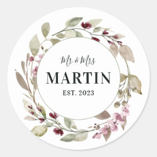 Personalised Wedding Round Stickers