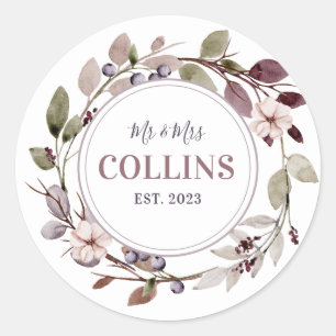 Personalised Wedding Round Stickers