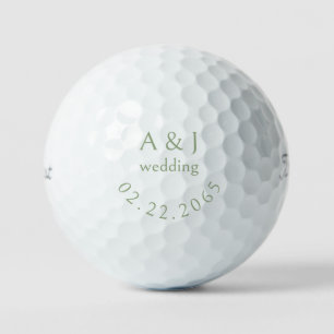 Personalised Wedding Sage Favour Titleist Pro V1 I Golf Balls