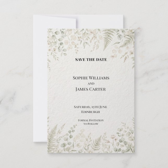 Personalised Wedding Save the Date (Front)