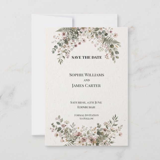 Personalised Wedding Save the Date (Front)