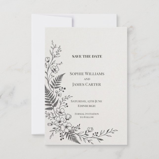 Personalised Wedding Save the Date (Front)