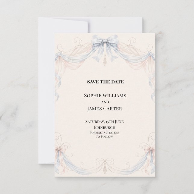Personalised Wedding Save the Date (Front)