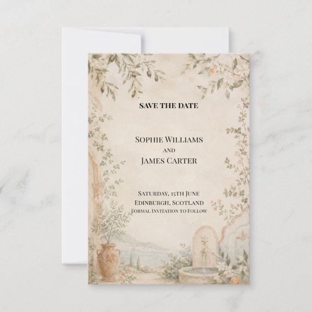 Personalised Wedding Save the Date (Front)
