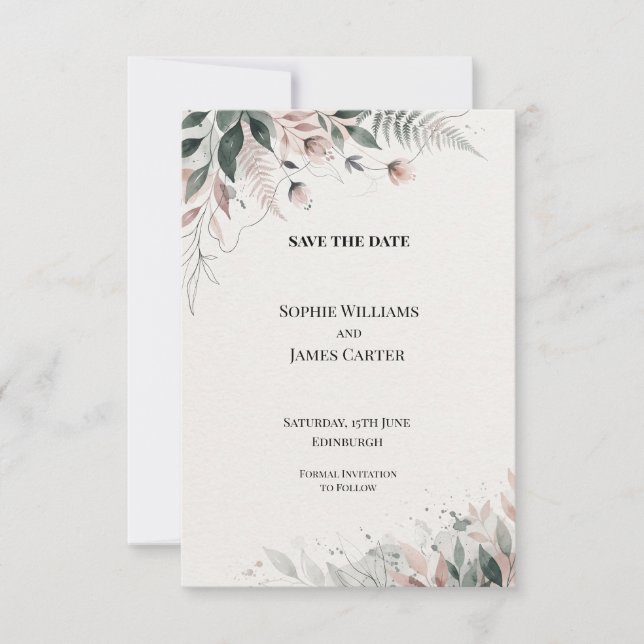 Personalised Wedding Save the Date (Front)