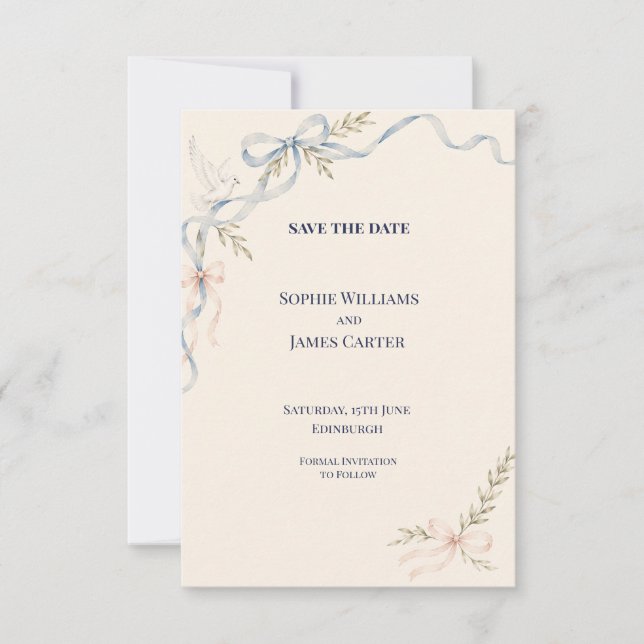 Personalised Wedding Save the Date (Front)