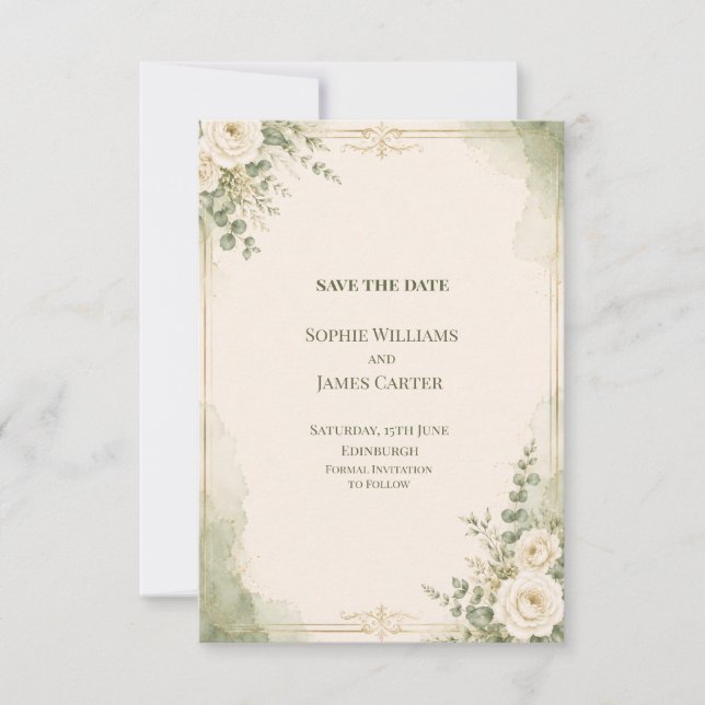 Personalised Wedding Save the Date (Front)