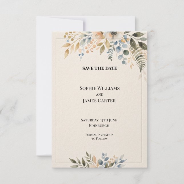 Personalised Wedding Save the Date (Front)