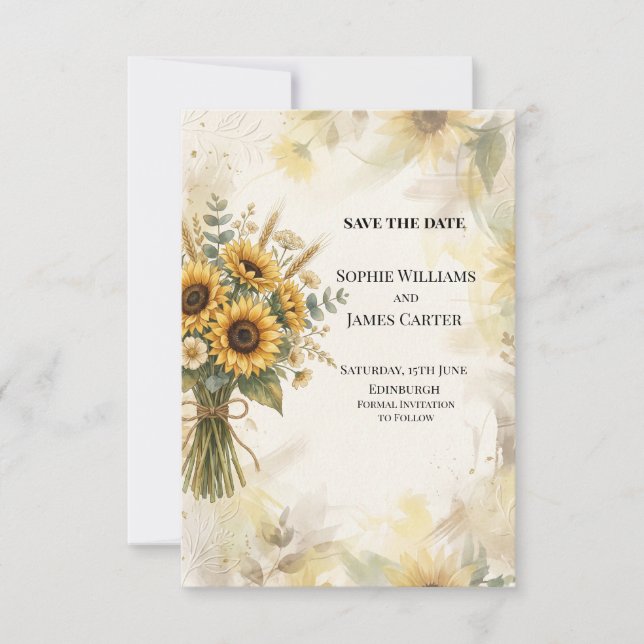Personalised Wedding Save the Date (Front)