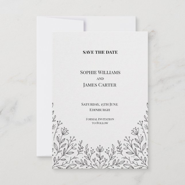Personalised Wedding Save the Date (Front)