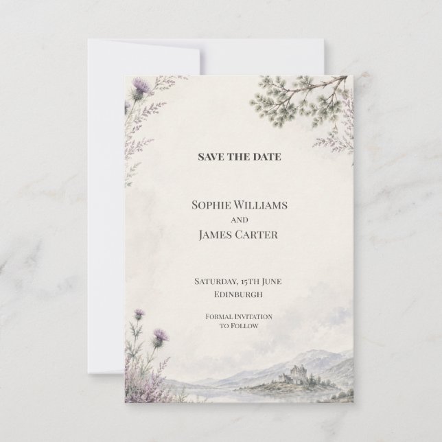 Personalised Wedding Save the Date (Front)