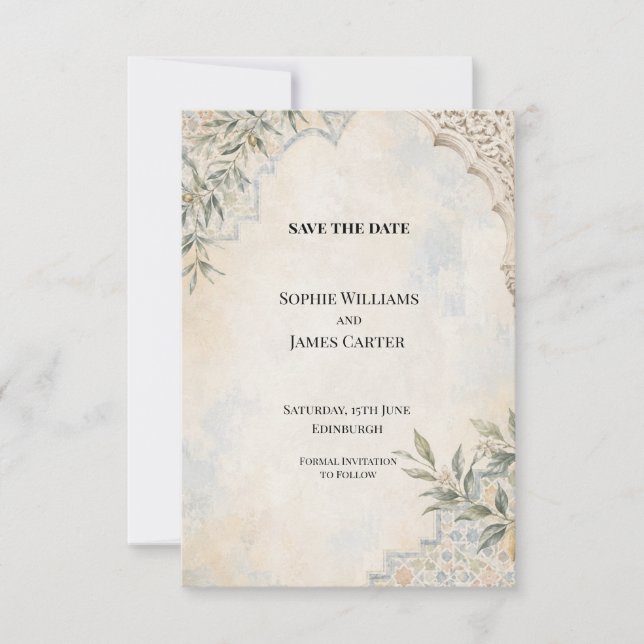 Personalised Wedding Save the Date (Front)