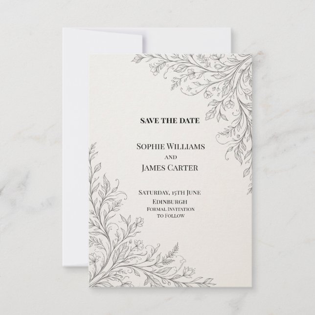 Personalised Wedding Save the Date (Front)