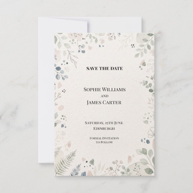 Personalised Wedding Save the Date (Front)