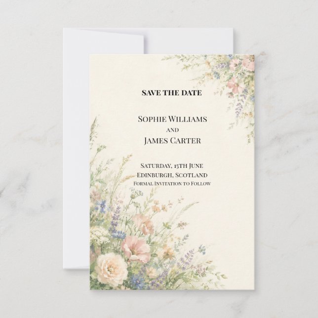 Personalised Wedding Save the Date (Front)