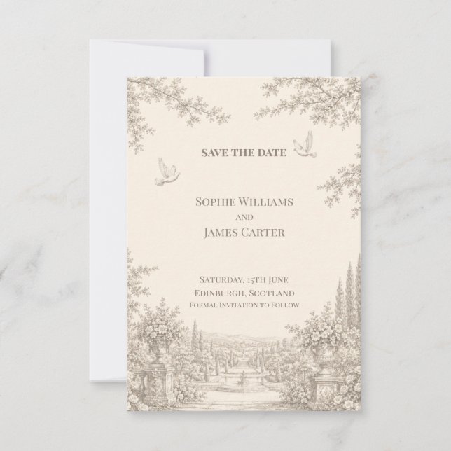 Personalised Wedding Save the Date (Front)