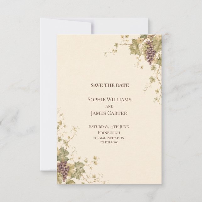Personalised Wedding Save the Date (Front)