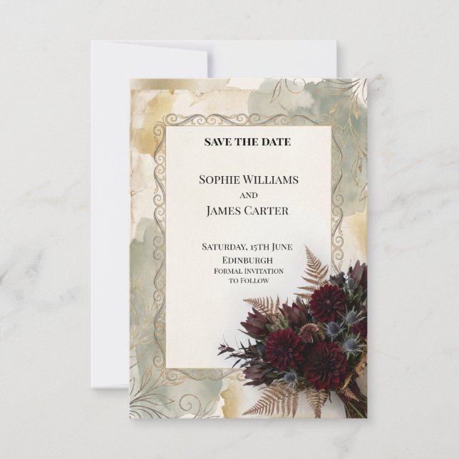 Personalised Wedding Save the Date (Front)