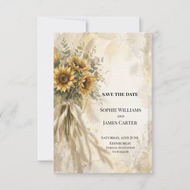 Personalised Wedding Save the Date (Front)