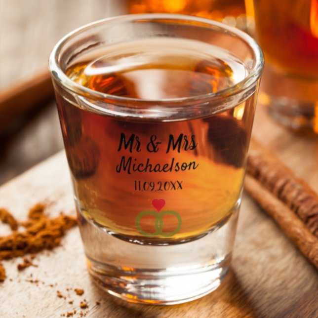 Personalised Wedding Shot Glass (Creator Uploaded)