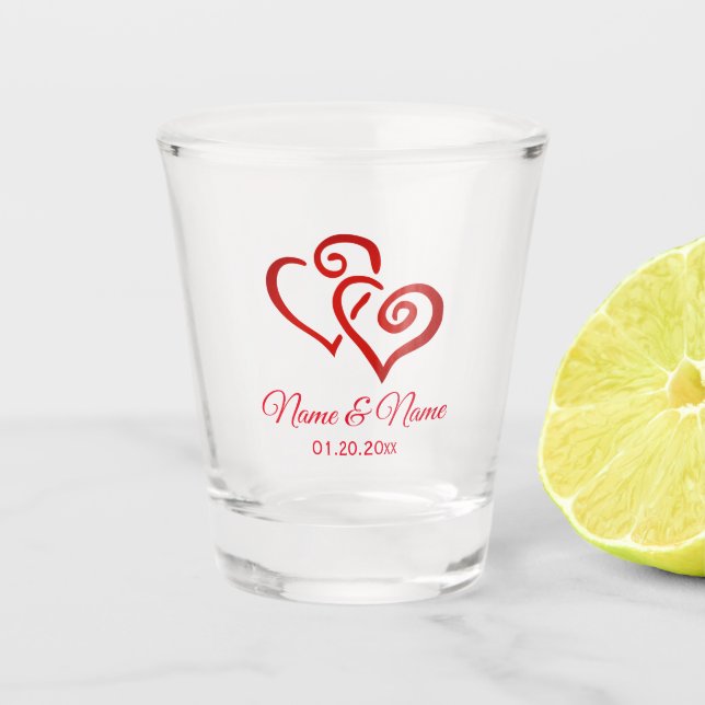 Personalised Wedding Shot Glass (Front)