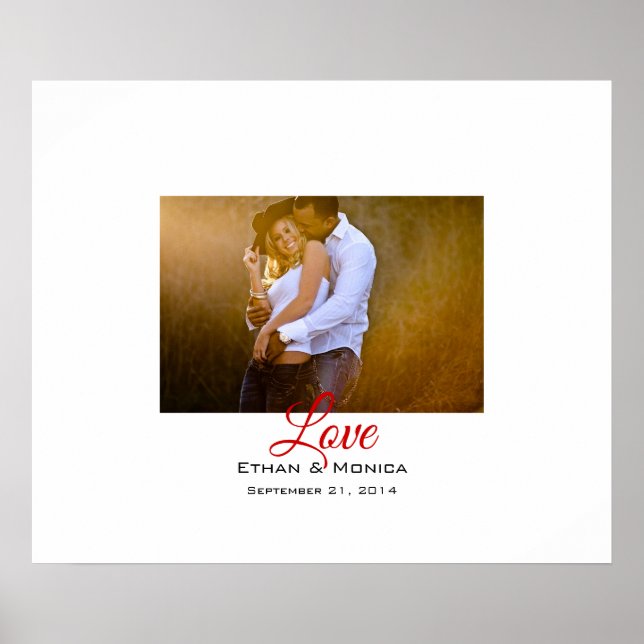 Personalised Wedding Signature Canvas Poster (Front)