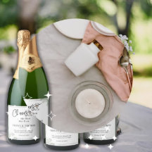 Personalised wedding Sparkling Wine Bottle