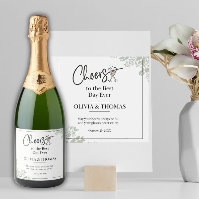 Personalised wedding Sparkling Wine Bottle Label (Creator Uploaded)