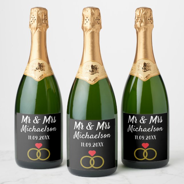 Personalised Wedding Sparkling Wine Label (Bottles)