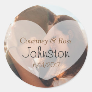 Personalised Wedding Sticker with Couple's Photo