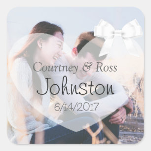 Personalised Wedding Sticker with Couple's Photo