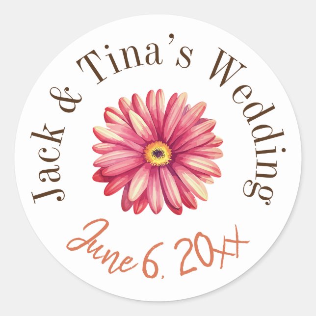 Personalised wedding stickers  (Front)