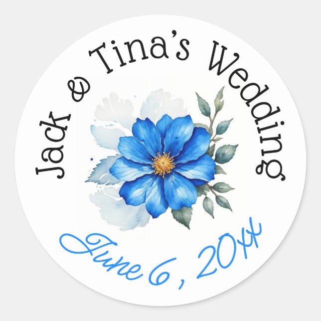 Personalised wedding stickers  (Front)