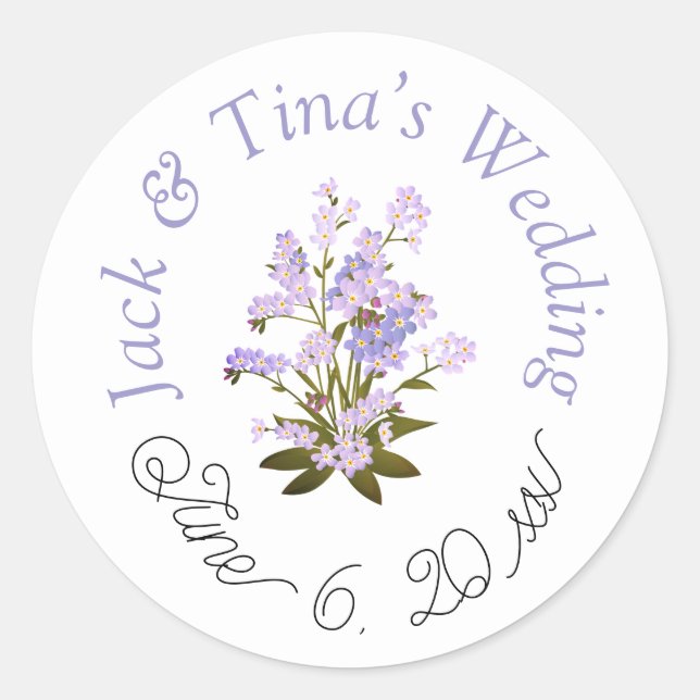Personalised wedding stickers  (Front)