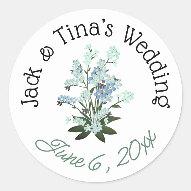 Personalised wedding stickers  (Front)