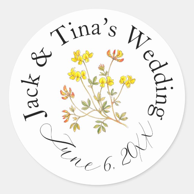 Personalised wedding stickers  (Front)