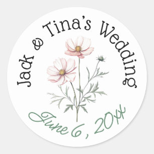 Personalised wedding stickers