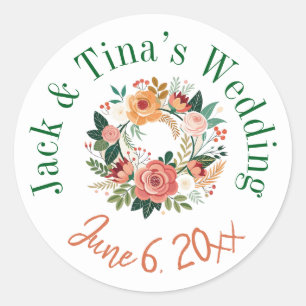 Personalised wedding stickers