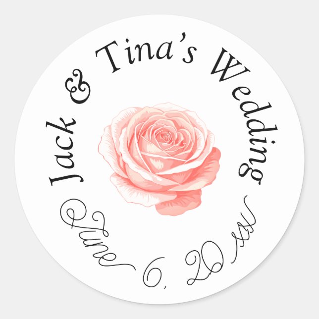 Personalised wedding stickers  (Front)
