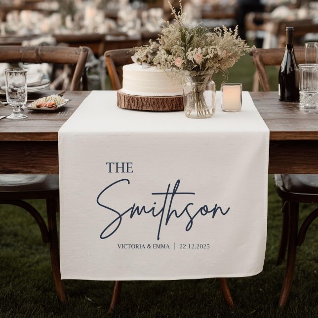 Personalised Wedding Table Runner, Custom We Short Table Runner (Creator Uploaded)