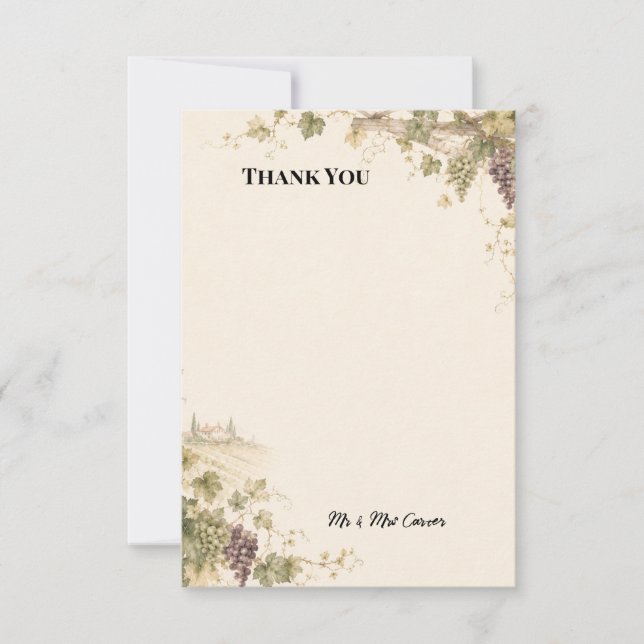 Personalised Wedding Thank You Card (Front)