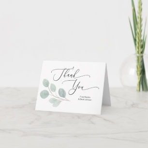 Personalised wedding thank you card
