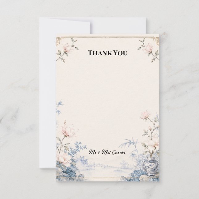 Personalised Wedding Thank You Card (Front)