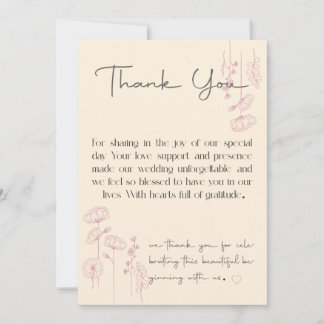 Personalised Wedding Thank You Cards Unique Design