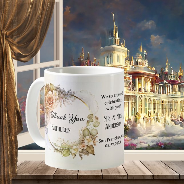 Personalised Wedding Thank You Favour Coffee Mug (Creator Uploaded)