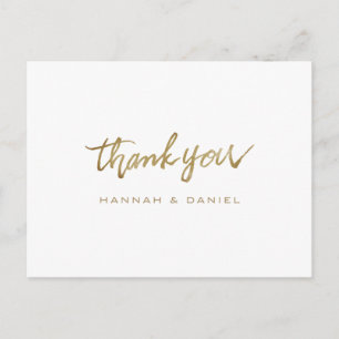 Personalised Wedding Thank You Postcard