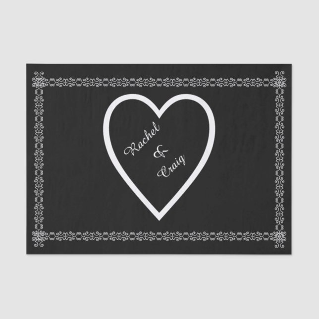 Personalised Wedding Tissue Paper (Front)