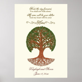 Personalised Wedding Tree Poster