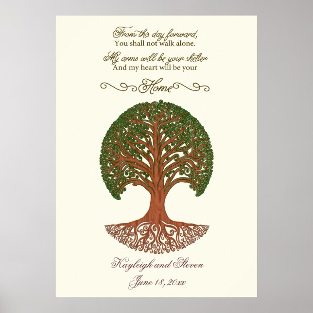 Personalised Wedding Tree Poster (Front)